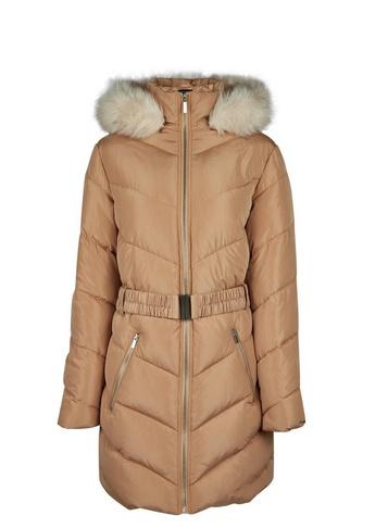 Dorothy Perkins Camel Long Padded Coat