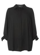 Dorothy Perkins Dp Curve Black Tie Sleeve Shirt