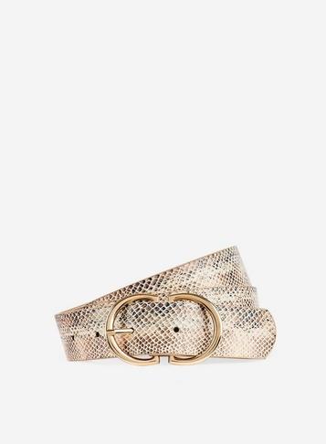 Dorothy Perkins Cream Snake Print Belt