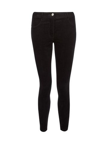 Dorothy Perkins Petite Black Corduroy Frankie Jeans