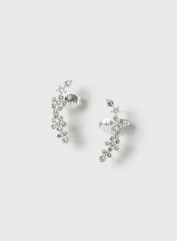 Dorothy Perkins Silver Rhinestone Ear Cuffs