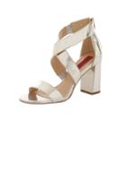 Dorothy Perkins *london Rebel Metallic Block Heel Sandals