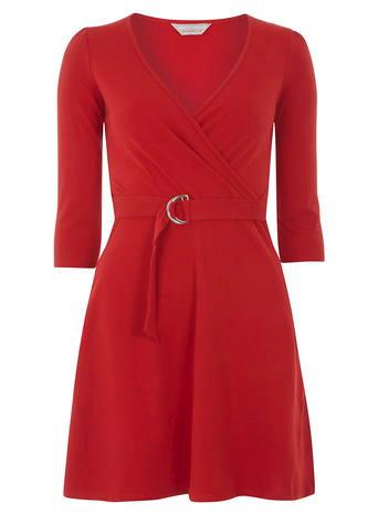 Dorothy Perkins Petite 'd Ring' Wrap Dress