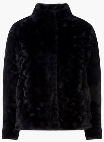 Dorothy Perkins Navy Midnight Swirl Faux Fur Coat
