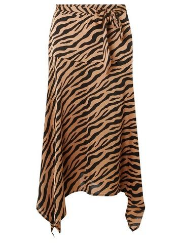 Dorothy Perkins *only Tan Zebra Print Midi Skirt