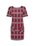 Dorothy Perkins Red Check Tunic Top