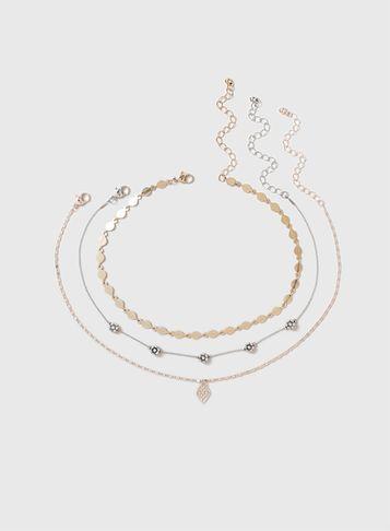 Dorothy Perkins Flower Drop Multi Row Choker Necklace