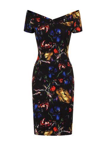 Dorothy Perkins *paper Dolls Black Abstract Dress