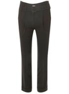 Dorothy Perkins Black Buckle Tapered Trousers