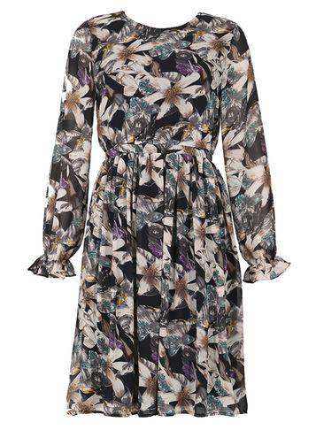 Dorothy Perkins *mela Black Floral Print Dress