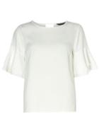 Dorothy Perkins Ivory Double Ruffle Sleeve Top