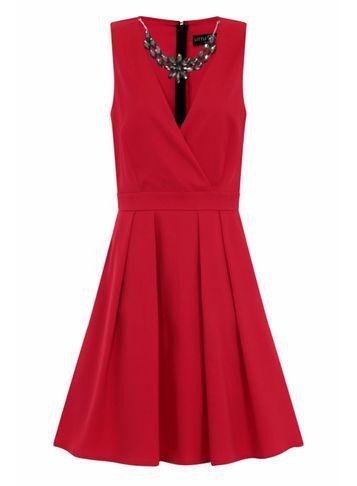 Dorothy Perkins *little Mistress Pink Embellished Neck Prom Dress