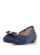 Dorothy Perkins *head Over Heels By Dune Navy Honour Flat Pumps