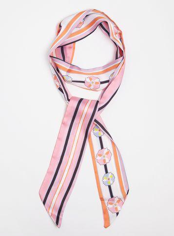Dorothy Perkins Floral And Stripe Skinny Scarf