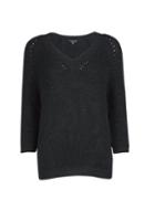 Dorothy Perkins Black V-neck Tape Jumper