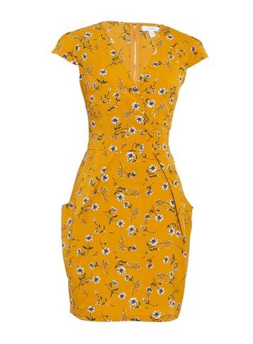 *blue Vanilla Wrap Front Pocket Dress