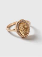 Dorothy Perkins Gold Sparkle Oval Ring