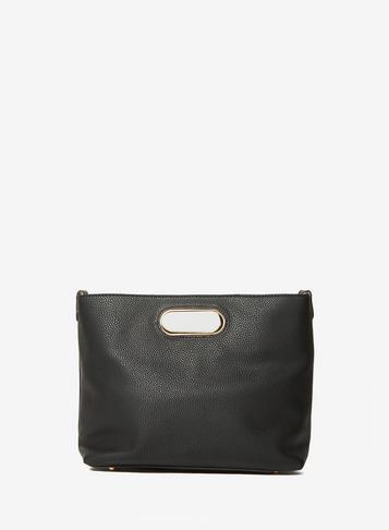 Dorothy Perkins Black Mini Metal Handle Tote Bag
