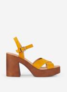 Dorothy Perkins Yellow 'belle' Leather Platform Sandals