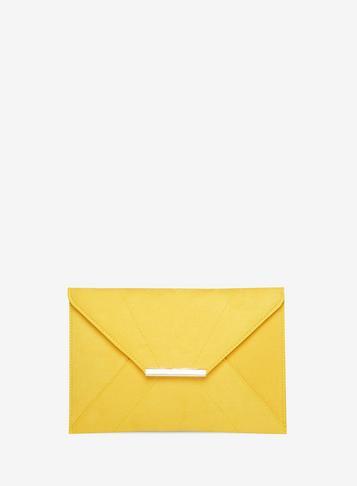 Dorothy Perkins Yellow Envelope Clutch