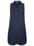 Dorothy Perkins Indigo Sleeveless Shirt Dress