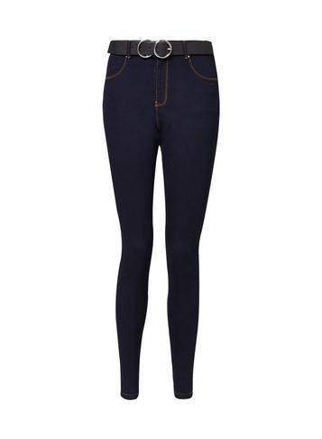 Dorothy Perkins Indigo Belted 'bailey' Super Skinny Jeans