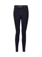 Dorothy Perkins Indigo Belted 'bailey' Super Skinny Jeans