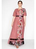 Dorothy Perkins *little Mistress Curve Pink Printed Maxi Dress