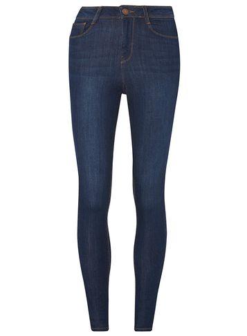 Dorothy Perkins *tall Indigo High Waist 'bailey' Super Skinny Stretch Jeans