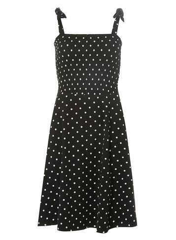 Dorothy Perkins *tall Black Spot Print Sheer Camisole Dress