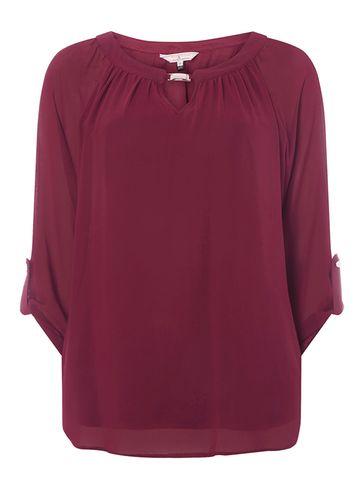 Dorothy Perkins *billie & Blossom Tall Mulberry Neck Trim Blouse