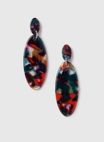 Dorothy Perkins Multi Coloured Oval Resin Drop Earrings