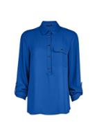Dorothy Perkins Cobalt Roll Sleeve Shirt