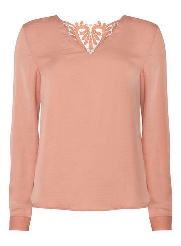 Dorothy Perkins *vila Blush Lace Back Top