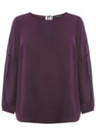 Dorothy Perkins *dp Curve Purple Balloon Sleeve Top