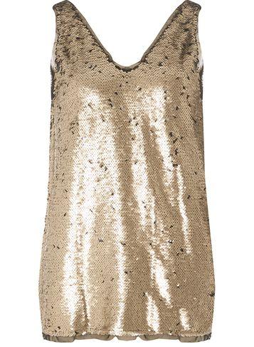 Dorothy Perkins *vila Gold Duo Sequin Vest Top