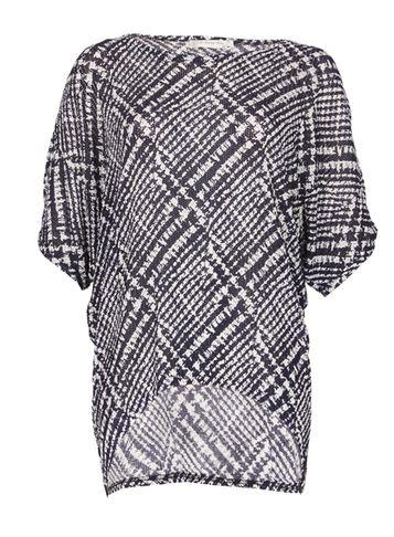 Dorothy Perkins *voulez Vous Navy Abstract Diamond T-shirt