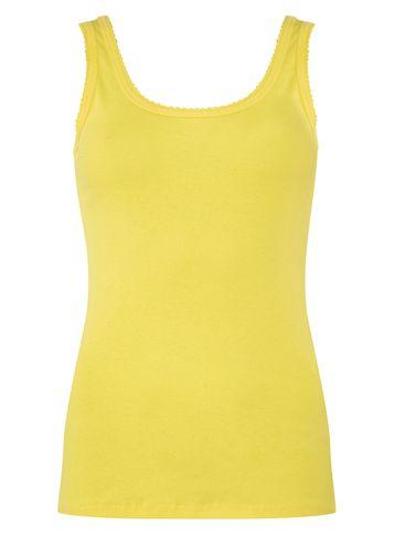 Dorothy Perkins Yellow Pique Trim Vest