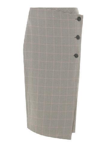Dorothy Perkins Multi-coloured Button Check Print Pencil Skirt