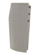 Dorothy Perkins Multi-coloured Button Check Print Pencil Skirt