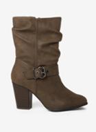 Dorothy Perkins Taupe 'klarissa' Ruched Boots