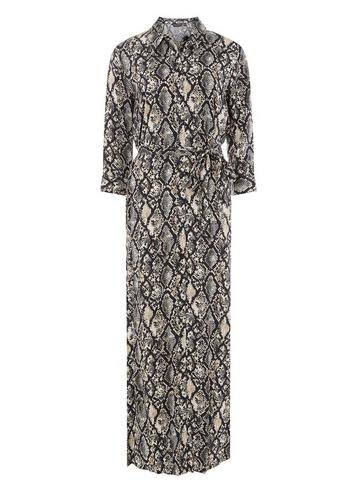 Dorothy Perkins Multi Colour Snake Print Shirt Maxi Dress