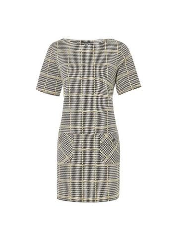 Dorothy Perkins Black And Yellow Check Print Tunic Top
