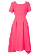 Dorothy Perkins *feverfish Cerise High Waist Fit And Flare Dress