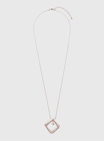 Dorothy Perkins Rose Gold Cubic Zirconia Necklace