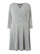 Dorothy Perkins *dp Curve Grey Brushed Wrap Dress