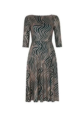 Dorothy Perkins Bronze Glitter Swirl Lurex Midi Dress