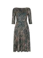 Dorothy Perkins Bronze Glitter Swirl Lurex Midi Dress