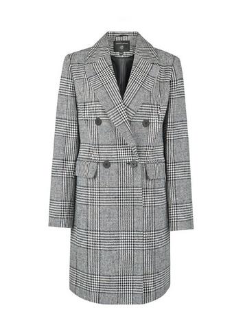 Dorothy Perkins Grey Check Double Breasted Coat
