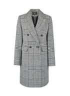 Dorothy Perkins Grey Check Double Breasted Coat